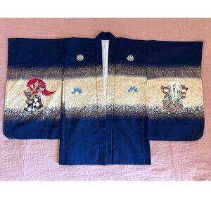 Vintage Toyotomi Hideyoshi kamon kimono